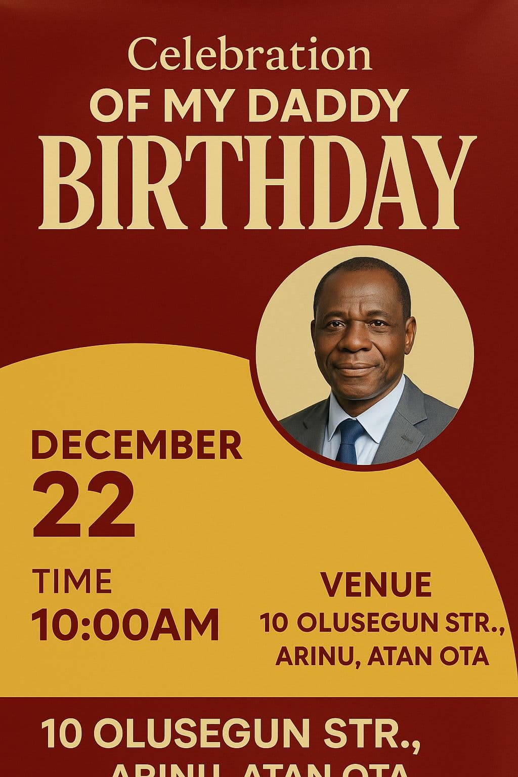 Father's birthday  banner