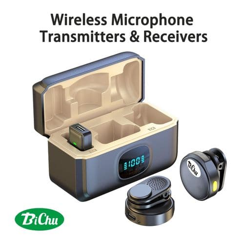 BiChu BICHU-Wireless Lapel Microphone USB-C Interface Lavalier Mic Noise Cancel 164ft Range for Android/Camera/PC/Laptop,wireless microphone,,microphone,noise cancellation microphone