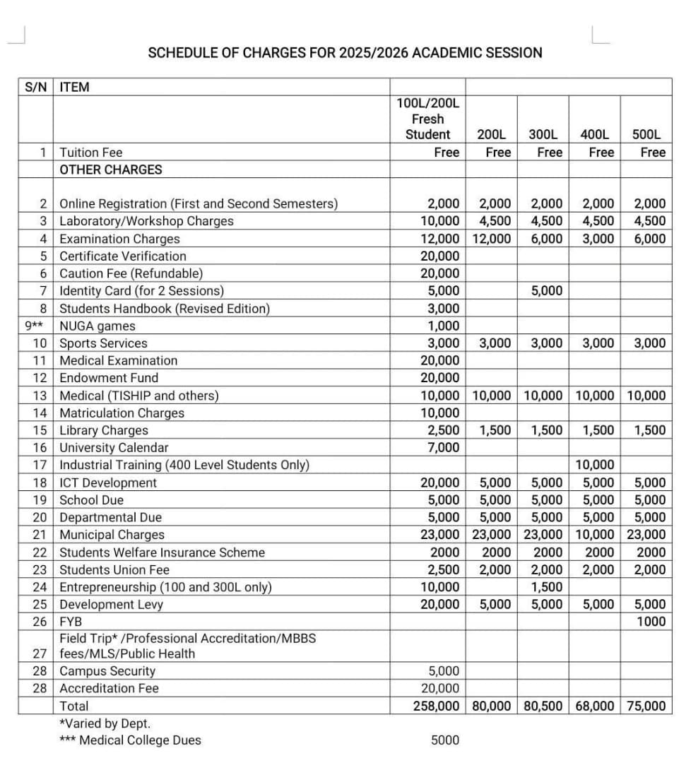 Final year school fees